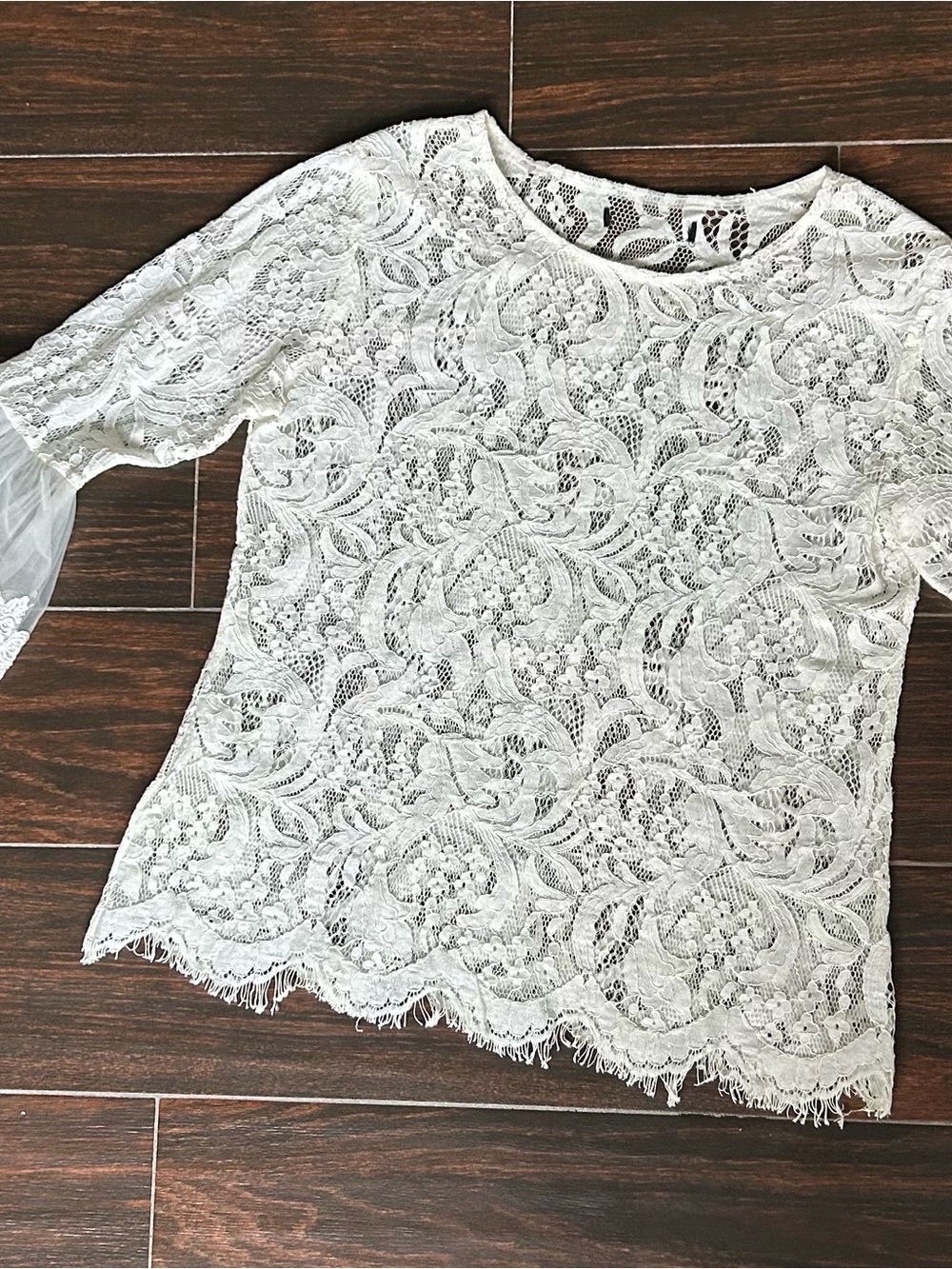 Gorgeous lacy top with bell sleeves